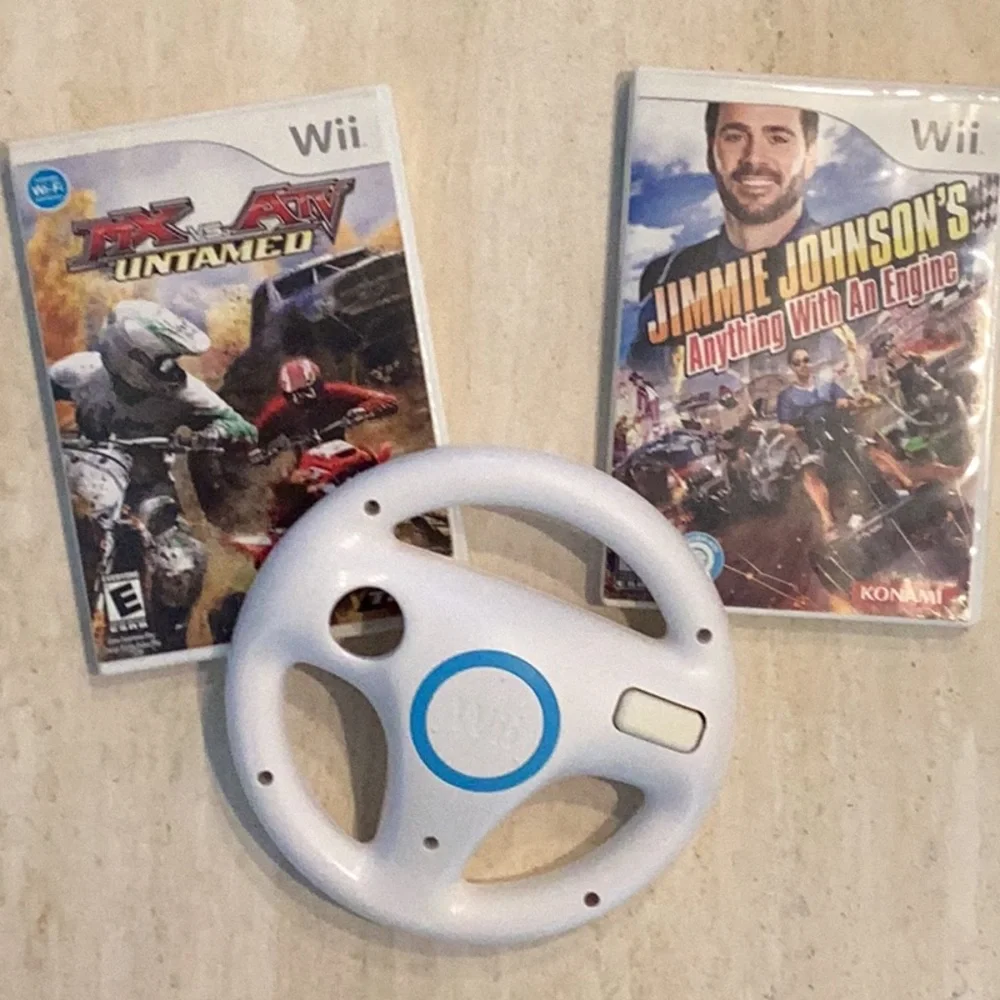 MX Vs ATV Untamed Nintendo Wii Game & Jimmie Johnson Anything With An Engine Wii
